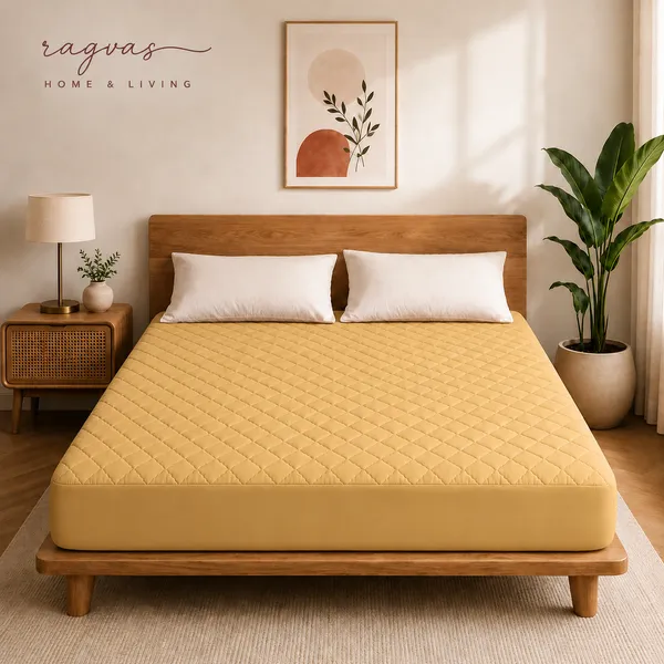 Golden_Beige_–_100%_Waterproof_Mattress_Protector_Heavy_Quilted