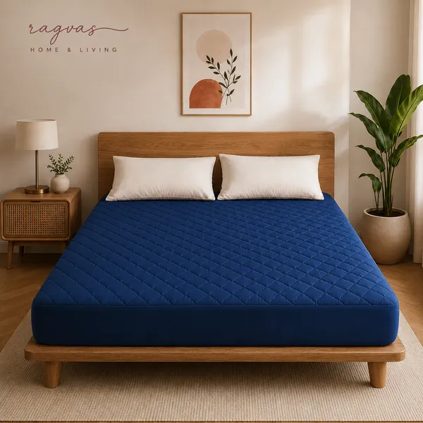 Royal_Blue_–100%_Waterproof_Mattress_Protector_Heavy_Quilted