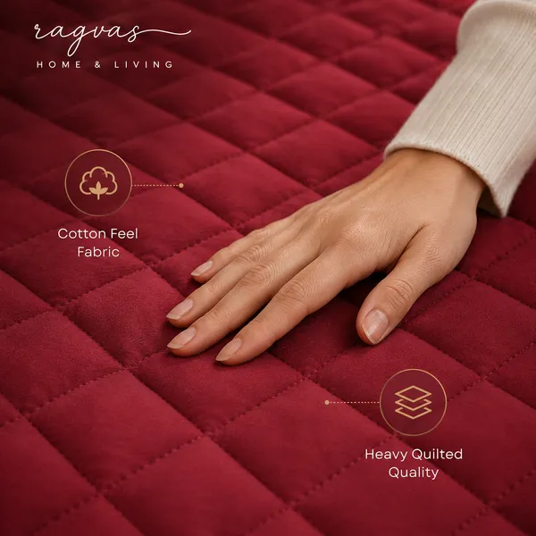 LuxeGuard_Maroon_–_Heavy_Quilted_Waterproof_Mattress_Protector