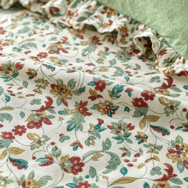 Multicolor_Cotton_5-Piece_Frill_Bedding_Set_For_Bedroom