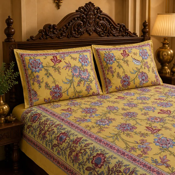 Mehar_Mustard_Cotton_Pure_King_Size_Bed_Sheet_Set_For_Bedroom
