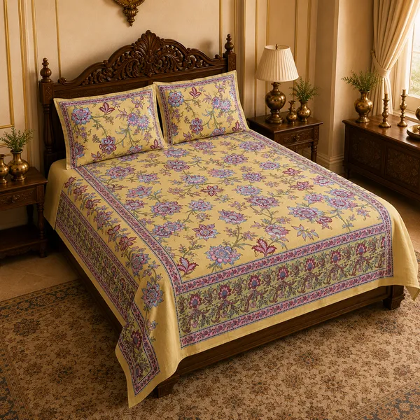 Mehar_Mustard_Cotton_Pure_King_Size_Bed_Sheet_Set_For_Bedroom