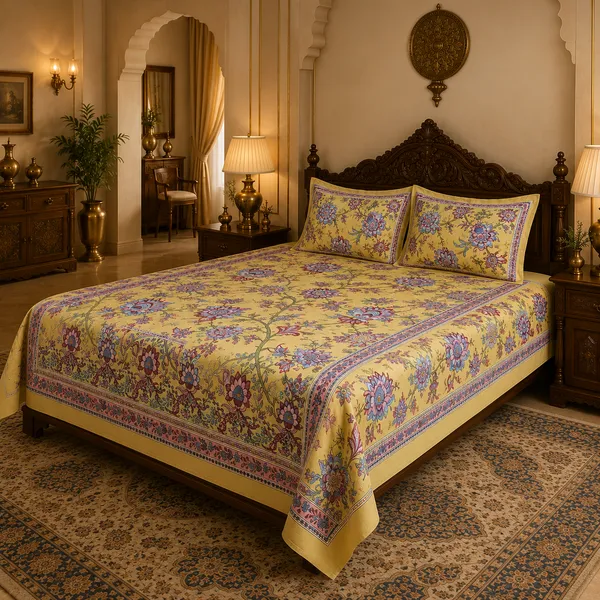 Mehar_Mustard_Cotton_Pure_King_Size_Bed_Sheet_Set_For_Bedroom