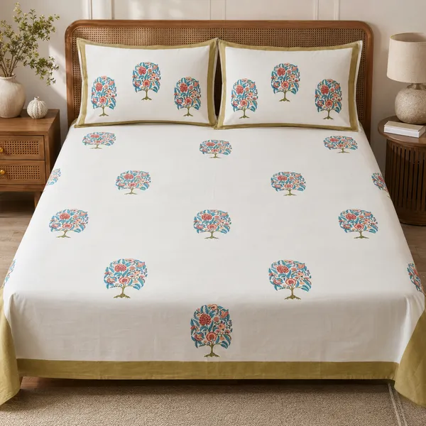 White_Cotton_Hand_Block_Bed_Sheet_Set_For_Bedroom