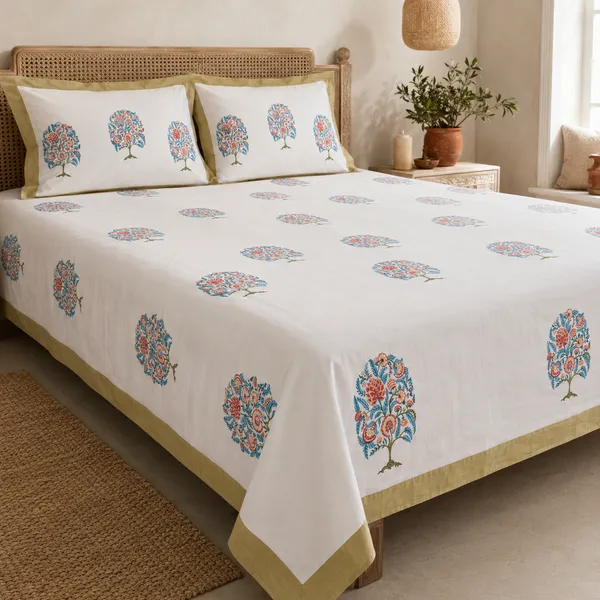 White_Cotton_Hand_Block_Bed_Sheet_Set_For_Bedroom