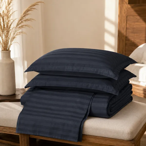 Midnight_Navy_Cotton_Bed_Sheet_Set_For_Bedroom