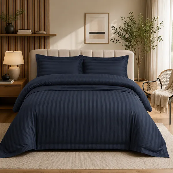 Midnight_Navy_Cotton_Bed_Sheet_Set_For_Bedroom