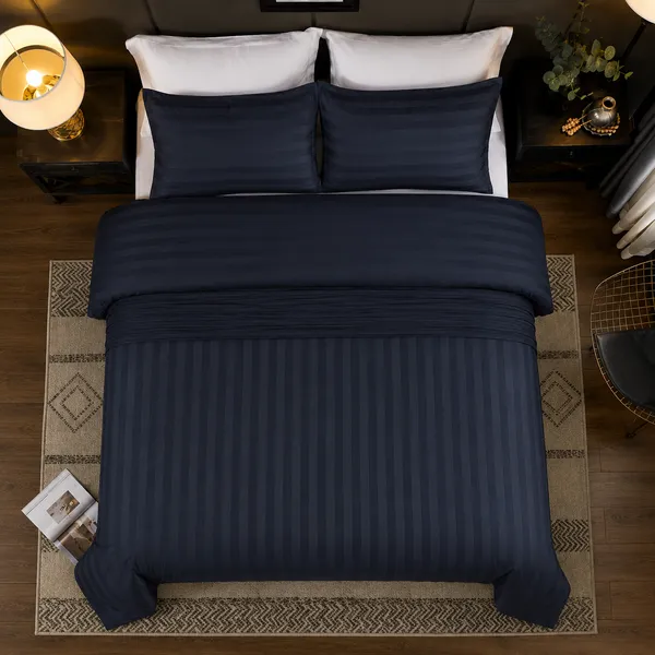 Midnight_Navy_Cotton_Bed_Sheet_Set_For_Bedroom