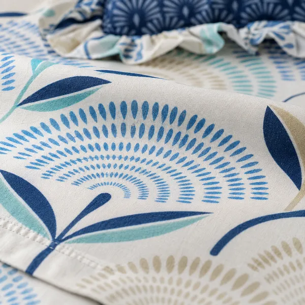Navy_Cotton_5-Piece_Frill_Bedding_Set_For_Bedroom