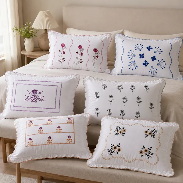 White_Cotton_Embroidered_Frill_Pillow_Cover_Set_For_Home_Decor_Set_Of_6