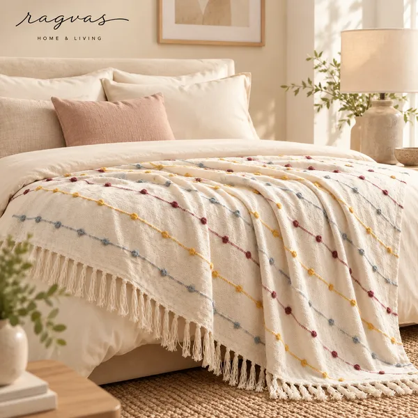 Pastel_Hand-Tufted_Cotton_Throw_with_Fringes
