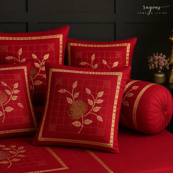 Royal_Crimson_Quilted_Cotton_Diwan_Set_–_8_Piece
