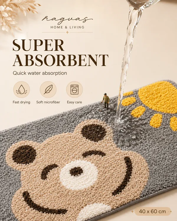 Sunny_Bear_Anti-Slip_Microfiber_Doormat_–_40×60_cm