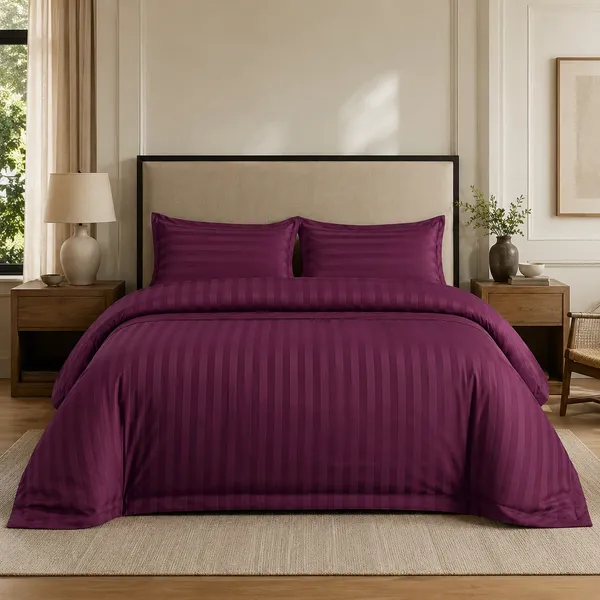 Wine_Plum_Cotton_Bed_Sheet_Set_For_Bedroom