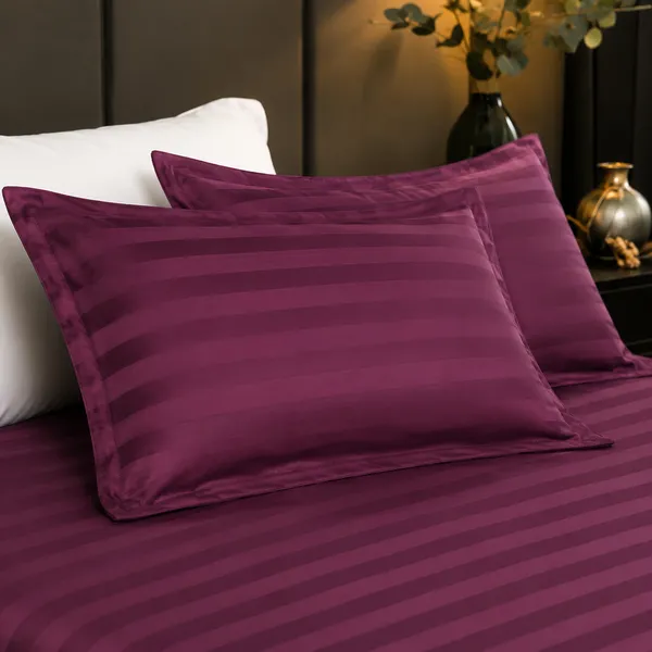 Wine_Plum_Cotton_Bed_Sheet_Set_For_Bedroom