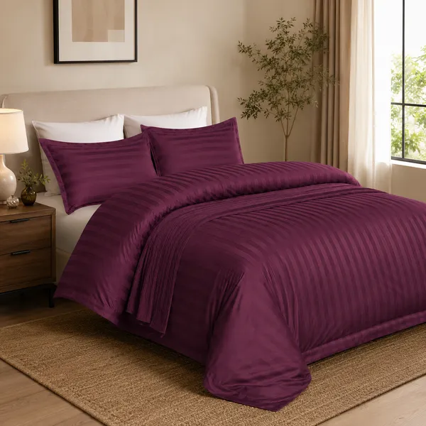 Wine_Plum_Cotton_Bed_Sheet_Set_For_Bedroom