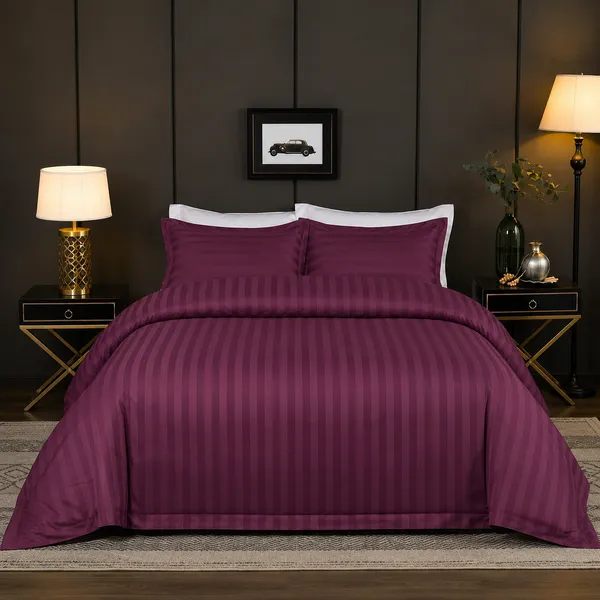 Wine_Plum_Cotton_Bed_Sheet_Set_For_Bedroom