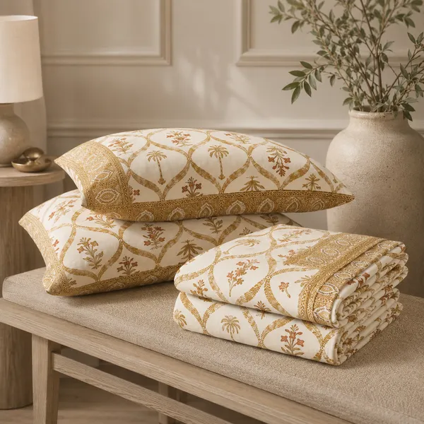 Zariya_Ivory_Hand-Block_Touch_Premium_King_Bedsheet_Set