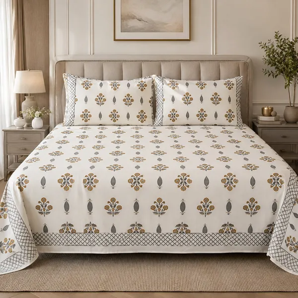 Zarmin_Ivory_Hand-Block_Touch_King_Bedsheet_Set
