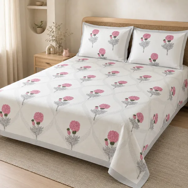 White_Cotton_Hand_Block_Bed_Sheet_Set_For_Bedroom