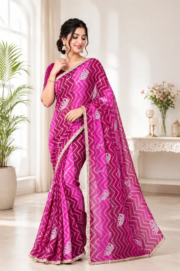 Pink_Chiffon_Multi-Colour_Print_Thread_Embroidered_Saree_For_Women