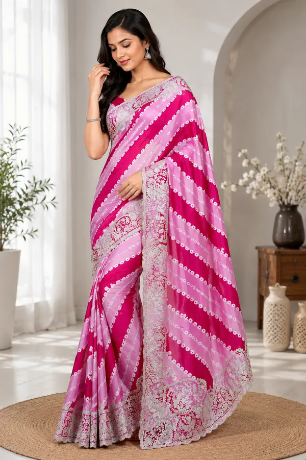 Pink_Printed_Saree_For_Women
