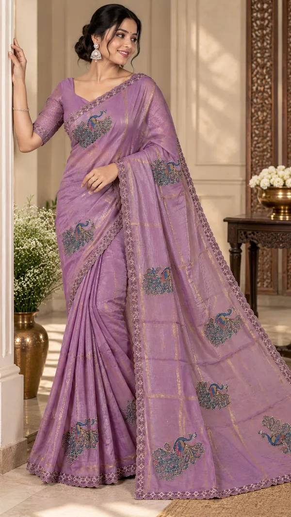 Purple_Georgette_Embroidered_Saree_For_Women