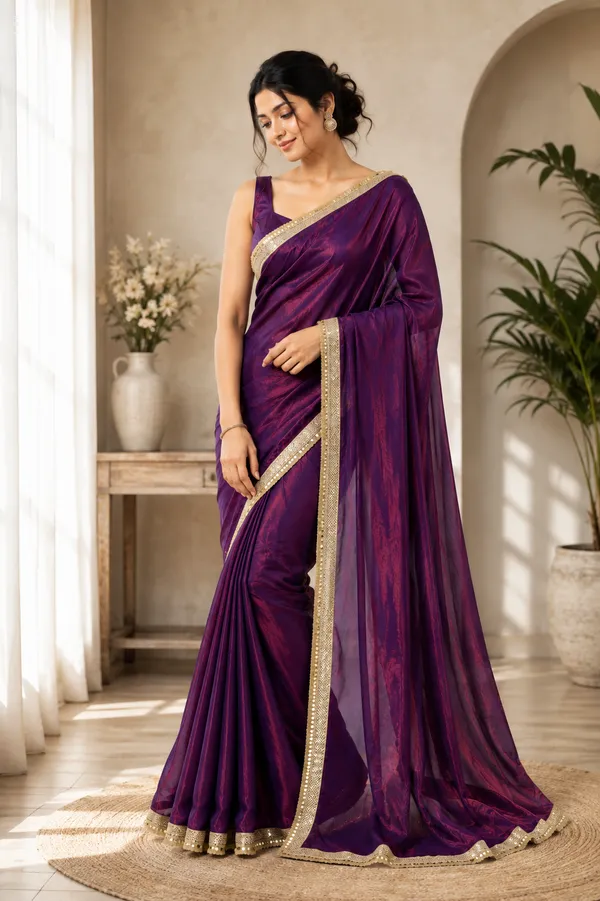 Purple_Shimmer_Saree_For_Women