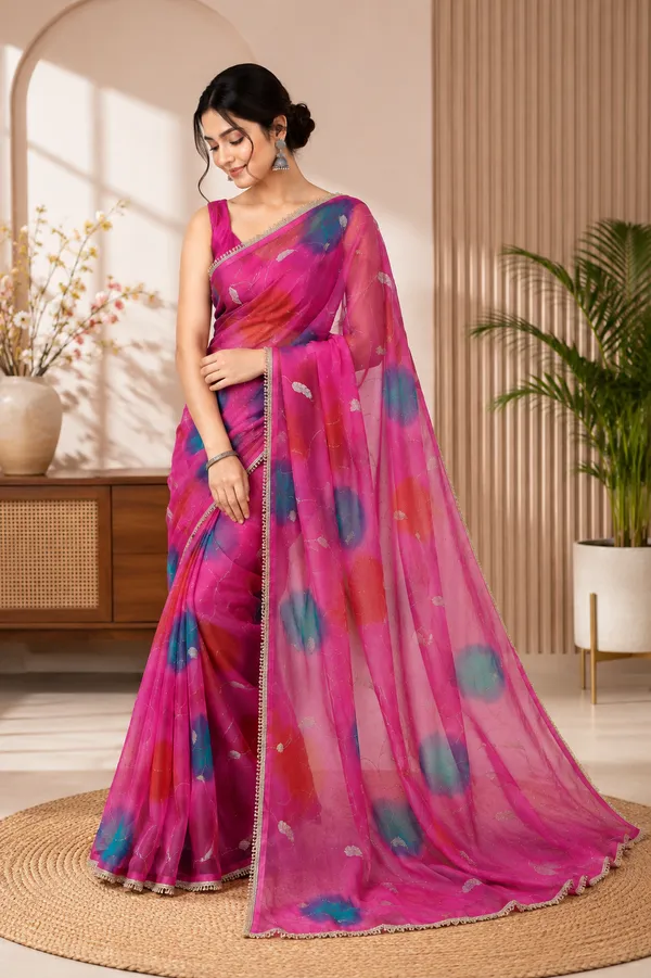 Pink_Printed_Saree_For_Women