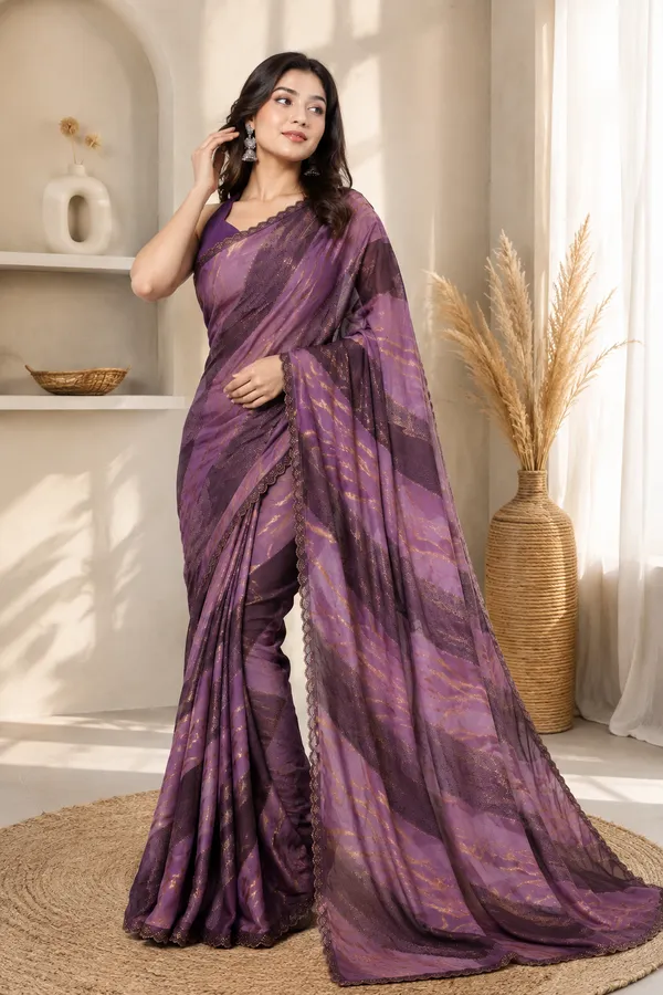 Purple_Chiffon_Printed_Saree_For_Women