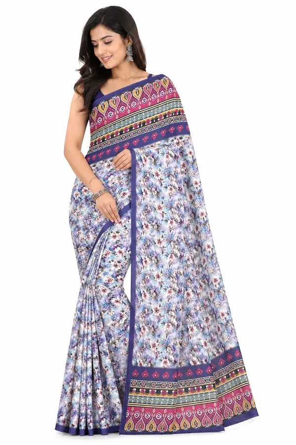Blue_Floral_Print_Saree_for_Women