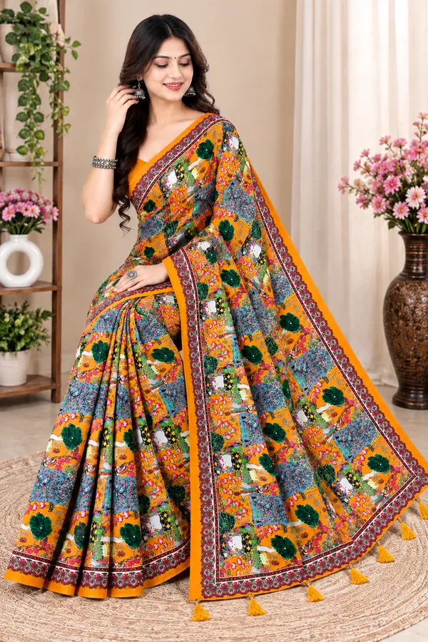 Multicolor_Printed_Saree_For_Women