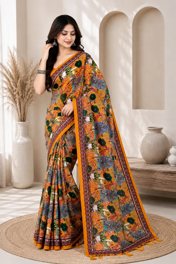 Multicolor_Printed_Saree_For_Women