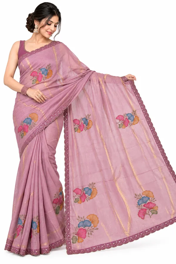 Pink_Floral_Print_Saree_For_Women