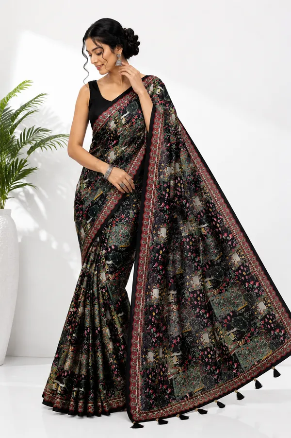 Black_Printed_Ethnic_Saree_For_Women