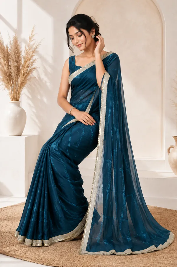 Blue_Tissue_Fabric_Coding_Work_Embellished_Border_Saree_For_Women