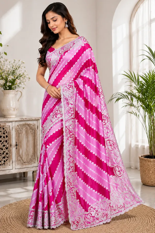 Pink_Printed_Saree_For_Women
