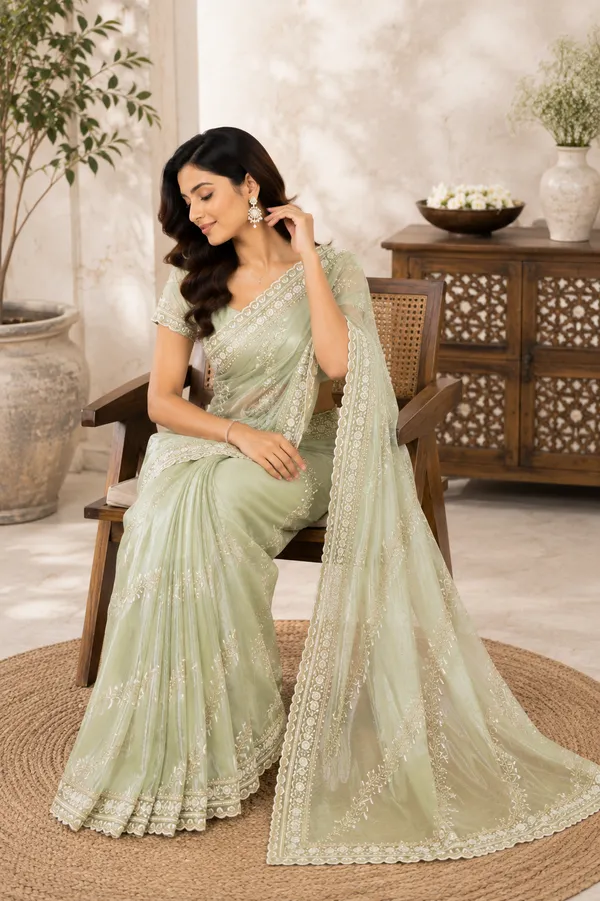 Pastel_Green_Embroidered_Saree_For_Women