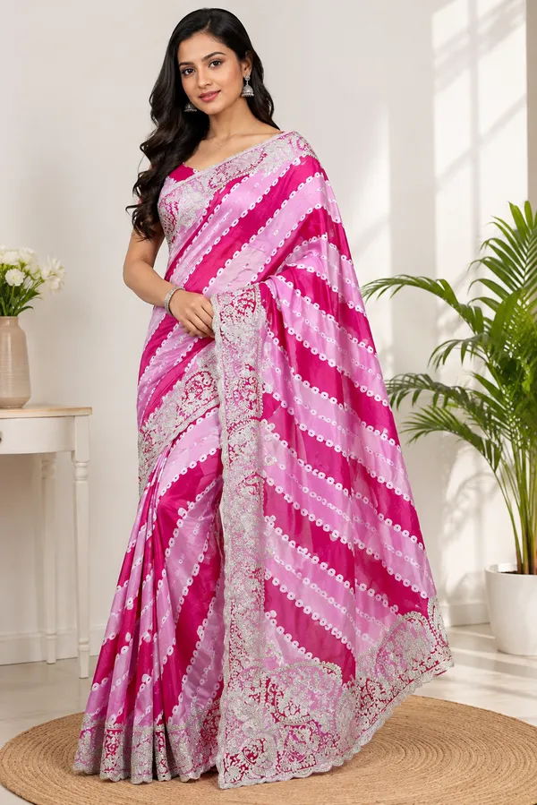 Pink_Printed_Saree_For_Women