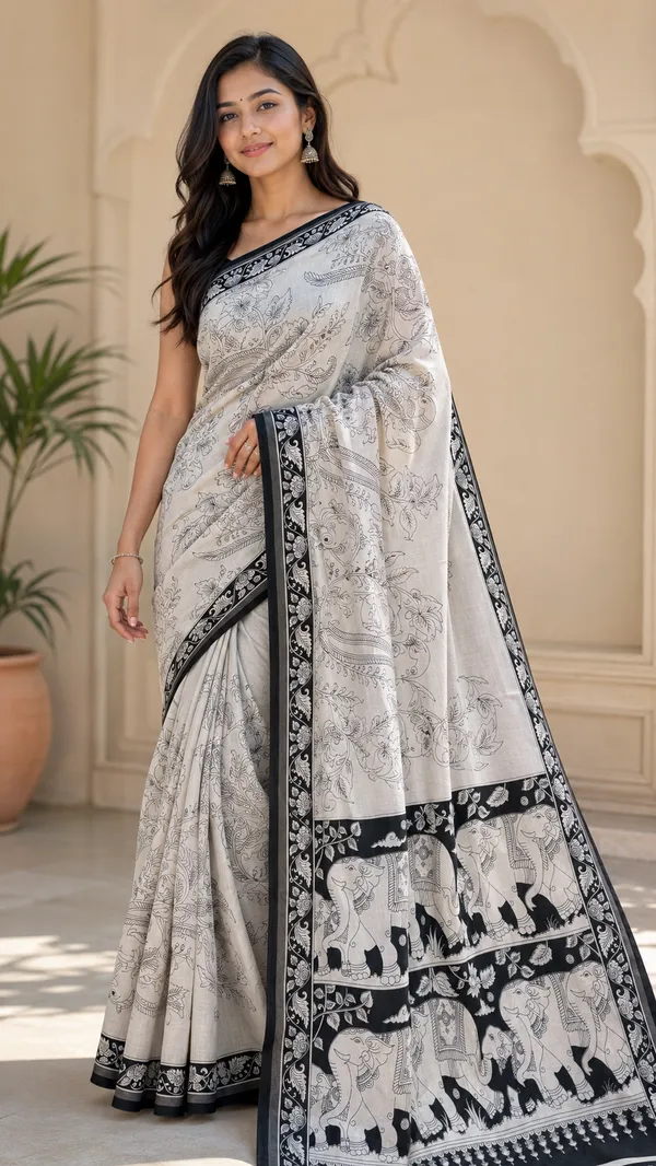 White_Printed_Traditional_Saree_for_Women