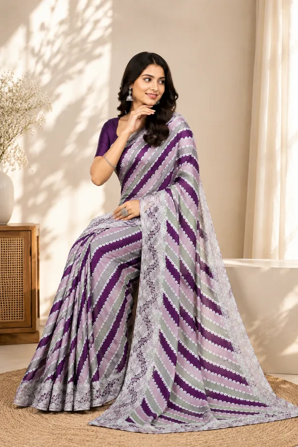 Purple_Chinon_Digital_Print_Striped_Embroidered_Saree_For_Women