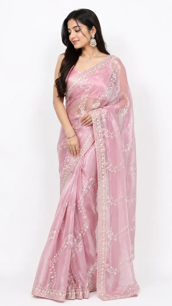 Pink_Embroidered_Saree_For_Women