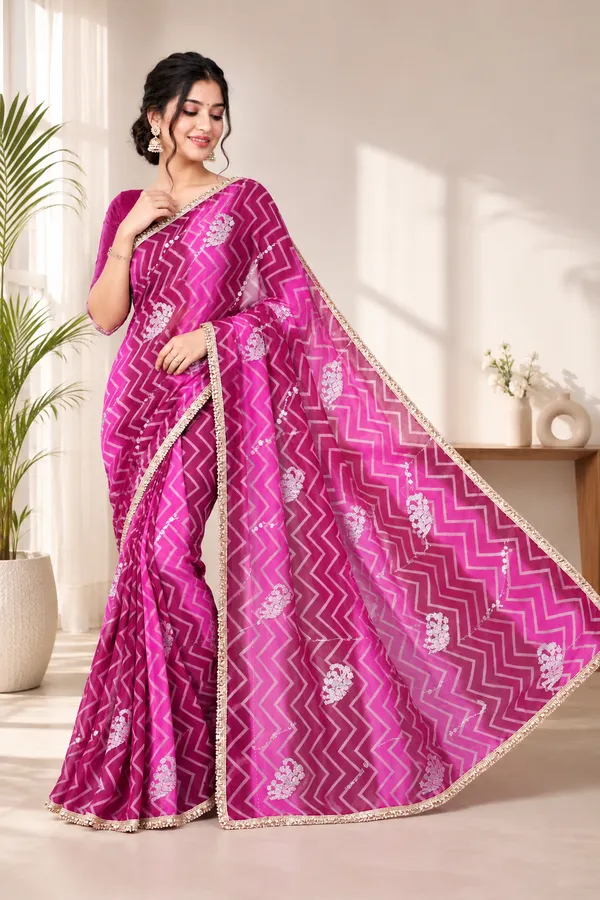 Pink_Chiffon_Multi-Colour_Print_Thread_Embroidered_Saree_For_Women