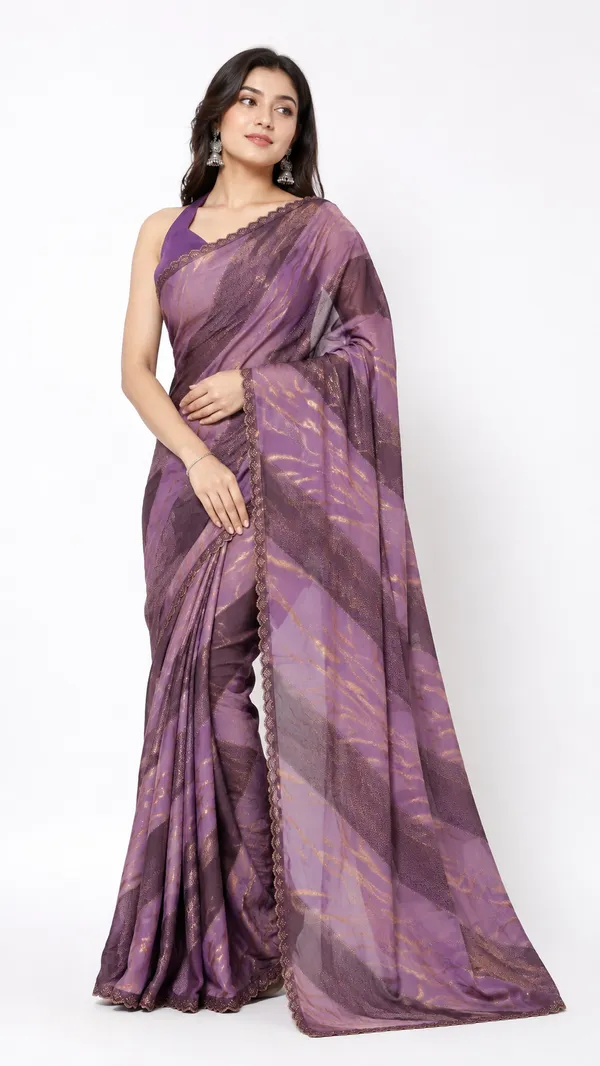 Purple_Chiffon_Printed_Saree_For_Women