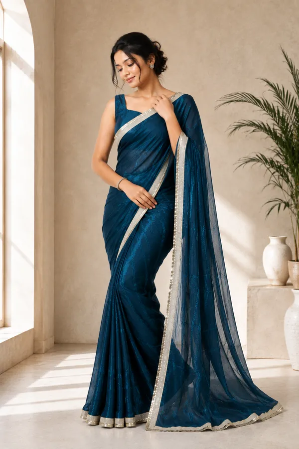 Blue_Tissue_Fabric_Coding_Work_Embellished_Border_Saree_For_Women