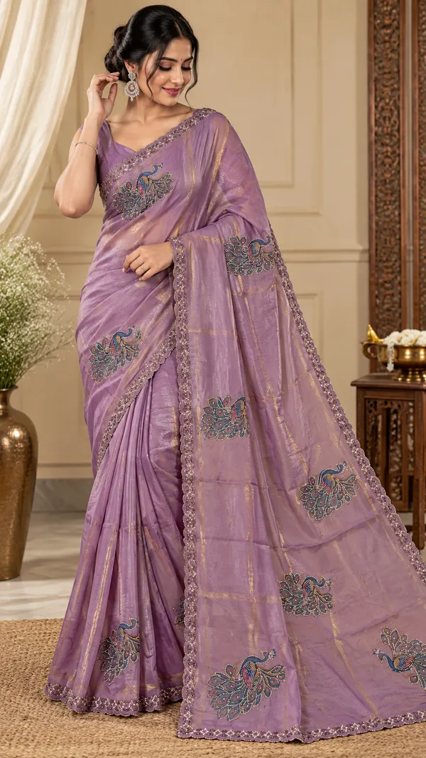 Purple_Georgette_Embroidered_Saree_For_Women
