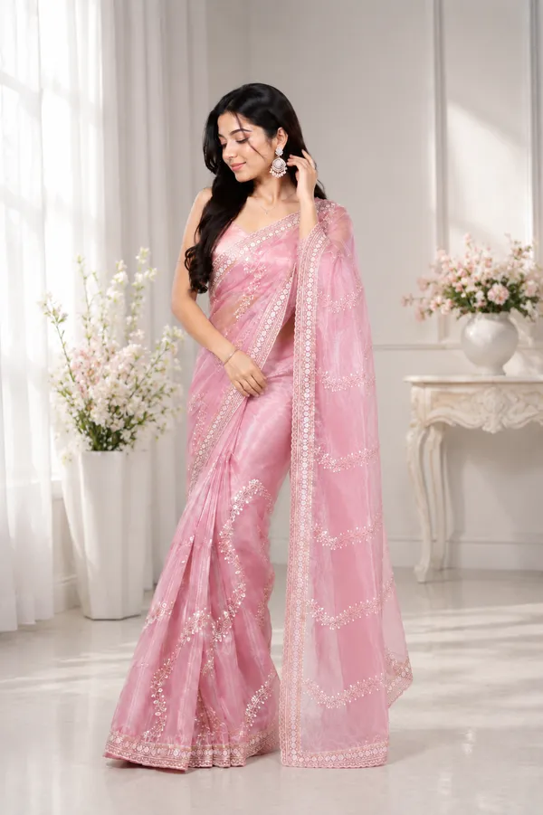 Pink_Embroidered_Saree_For_Women