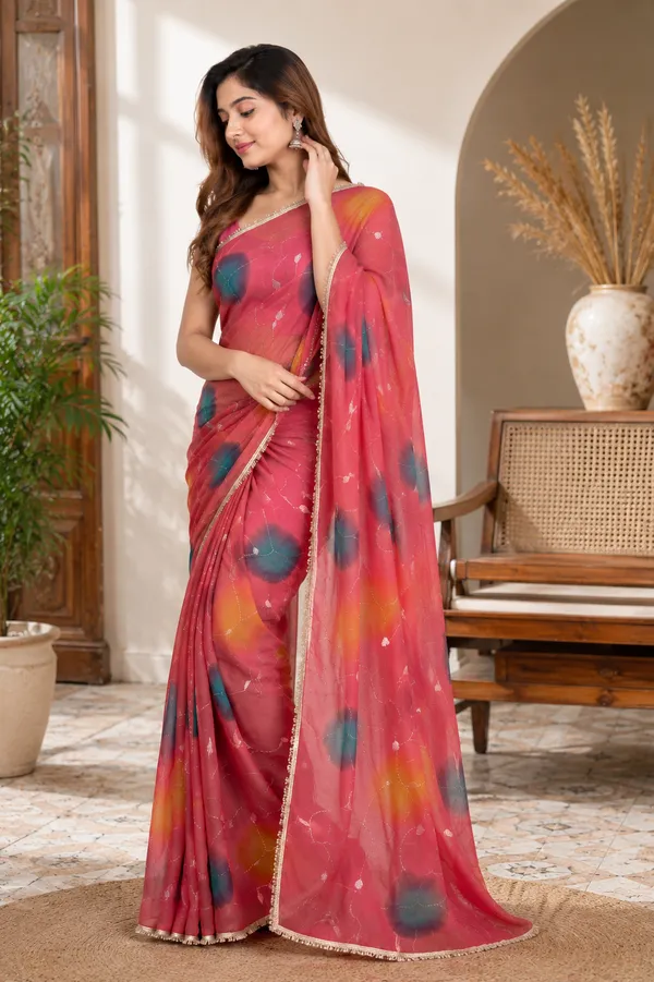 Pink_Abstract_Print_Saree_For_Women