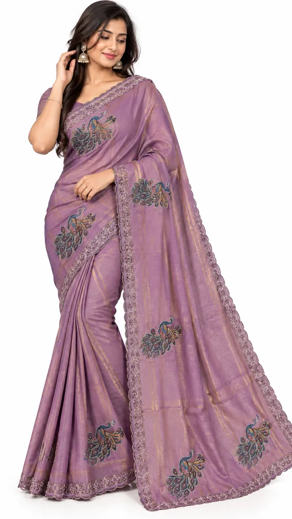 Purple_Georgette_Embroidered_Saree_For_Women