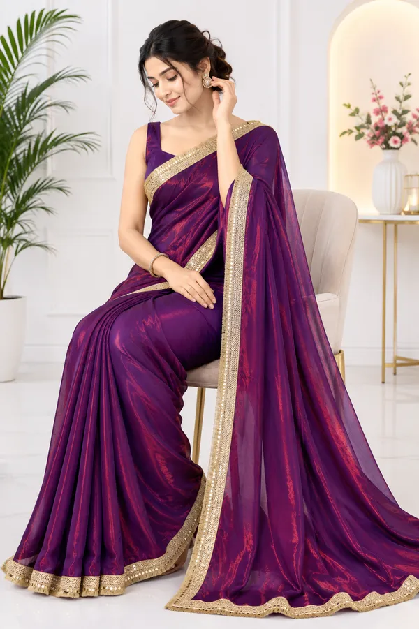 Purple_Shimmer_Saree_For_Women